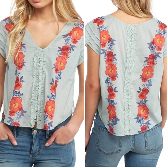 Free People Tops - Free People Gardenia Print Too